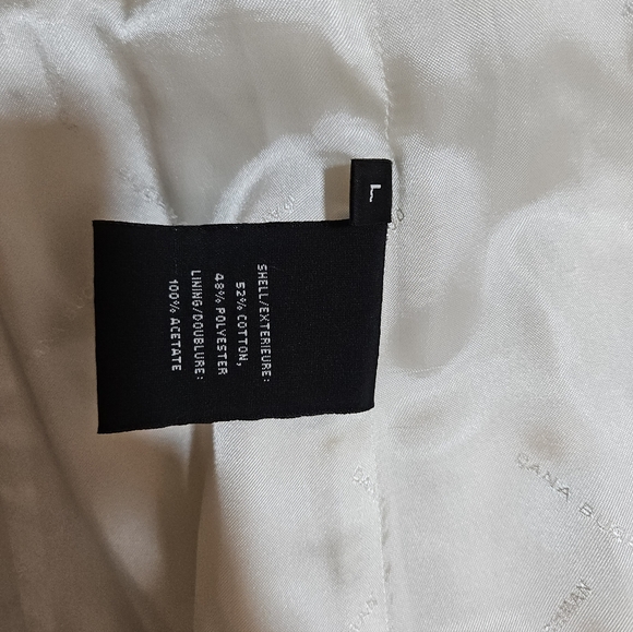 Dana Buchman Women's White Trench Coat, Size Large L - Picture 4 of 4